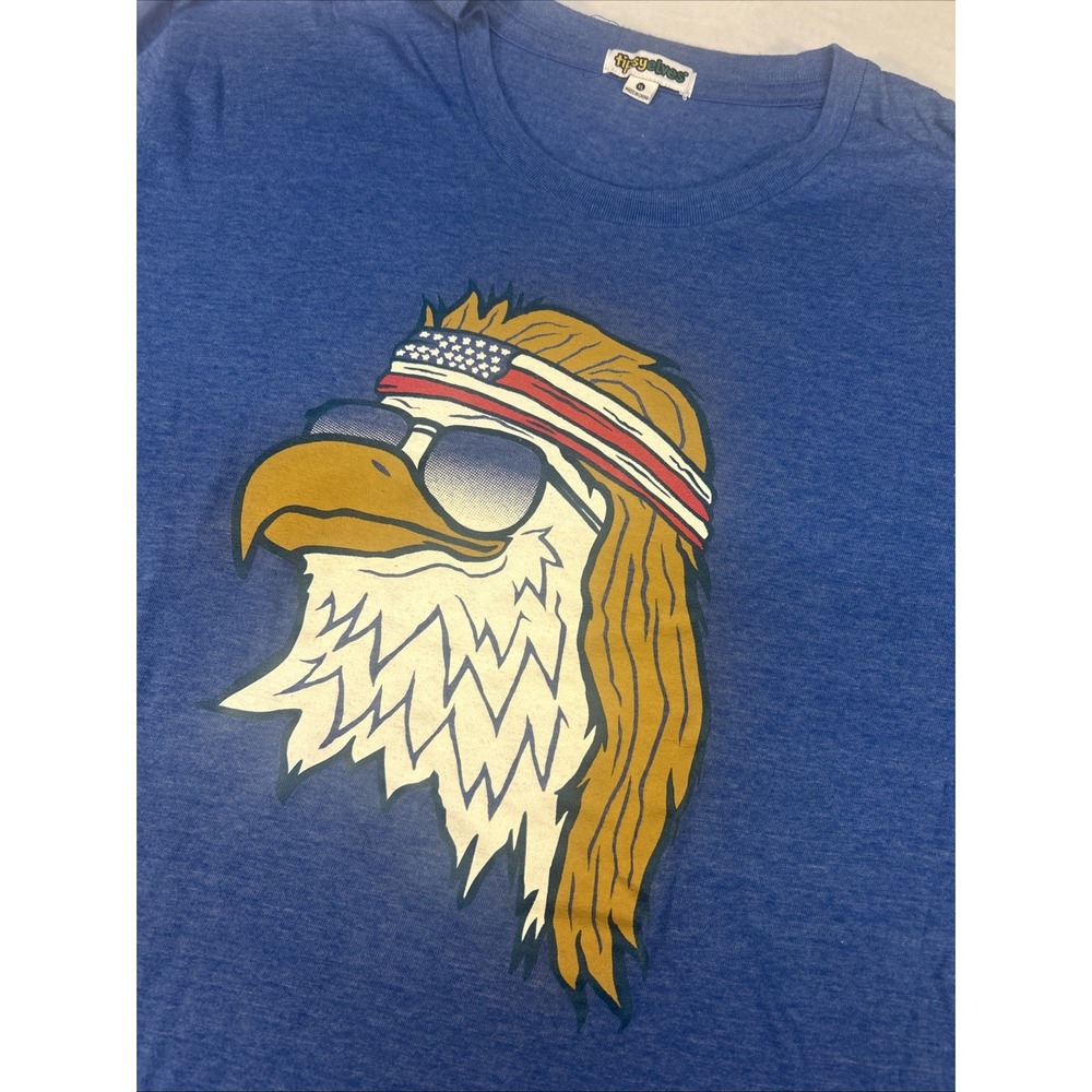 Tipsy Elves Men's Patriotic Graphic Tees XL Epic‎ Eagle (Blue)